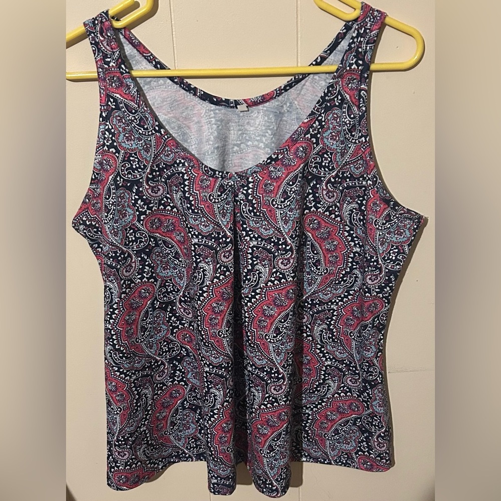 Women’s Large Pink & Black Tank Top